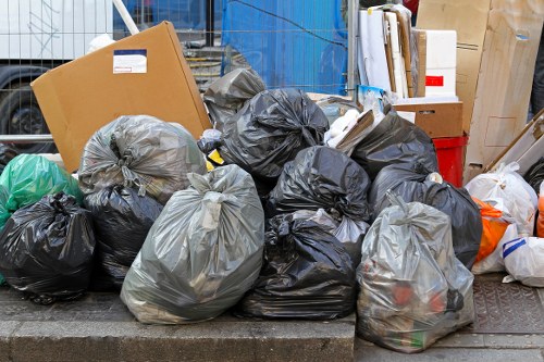 Business professionals discussing waste management in Holborn